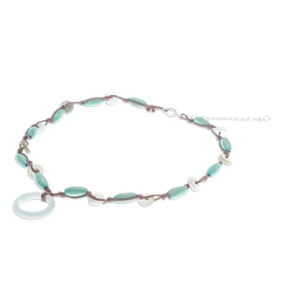Alternate image for Mango Wood and Jade Necklace Endless Harmony