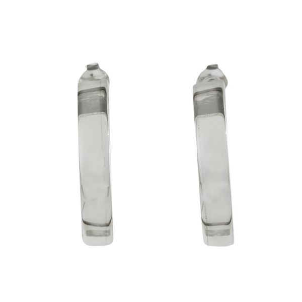 Alternate image for High-Polish Sterling Silver Half-Hoop Earrings from Thailand Shiny Curves