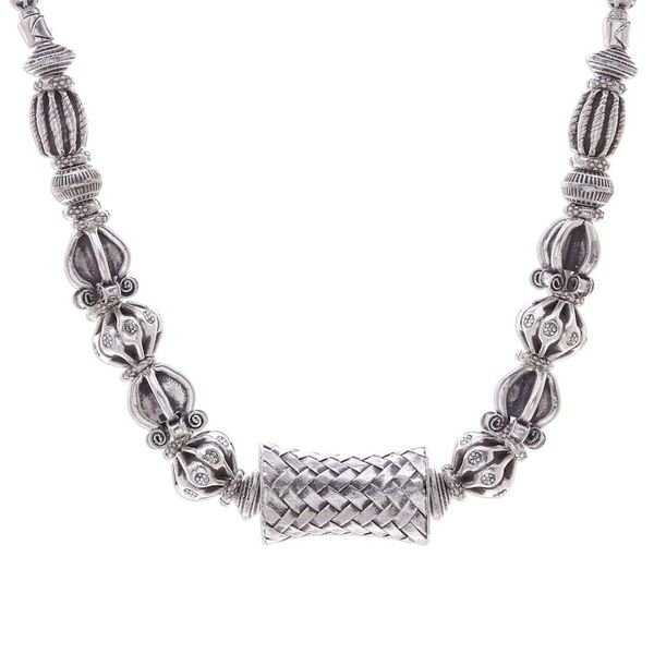 Alternate image for 950 Karen Hill Tribe Silver Bead Necklace Tribal Karen