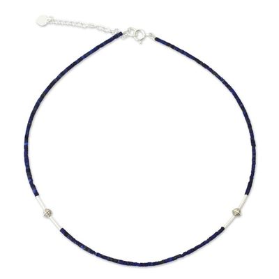 Alternate image for Handcrafted Sterling Silver and Lapis Lazuli Necklace A Pure Soul