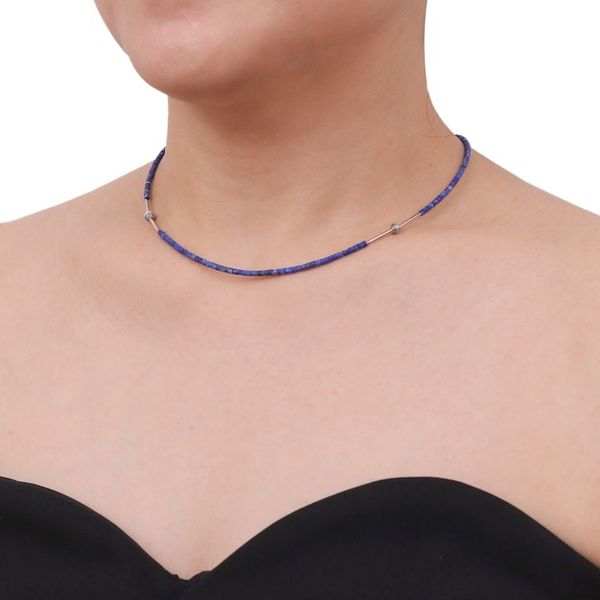 Alternate image for Handcrafted Sterling Silver and Lapis Lazuli Necklace A Pure Soul