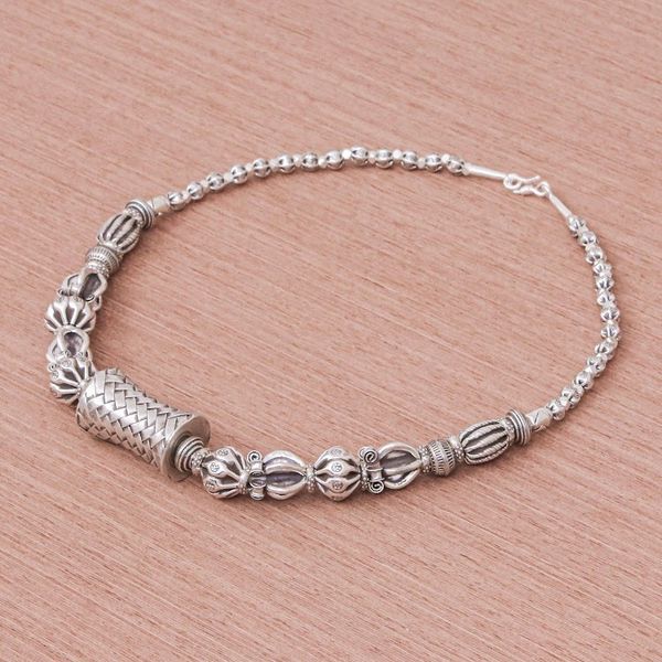 Alternate image for 950 Karen Hill Tribe Silver Bead Necklace Tribal Karen
