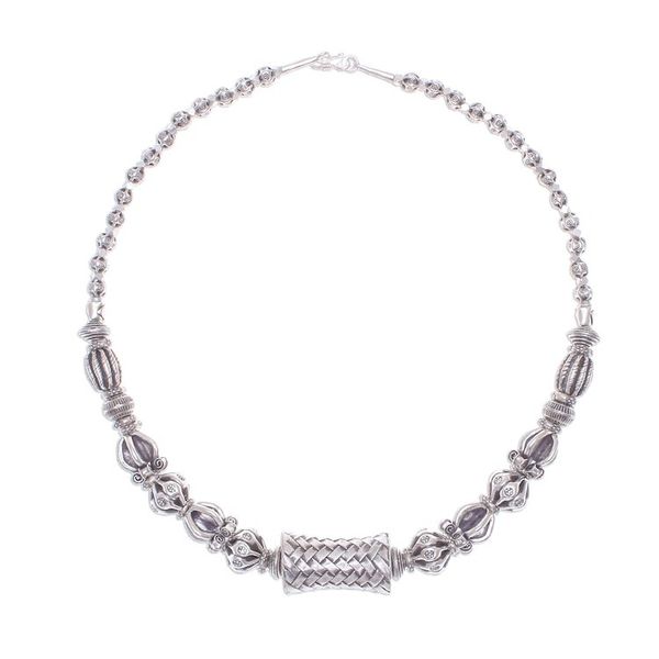 Alternate image for 950 Karen Hill Tribe Silver Bead Necklace Tribal Karen