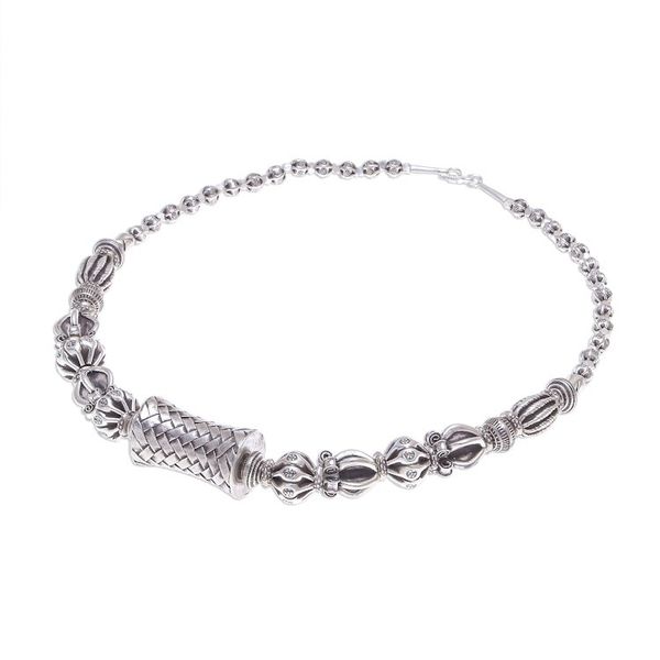 Alternate image for 950 Karen Hill Tribe Silver Bead Necklace Tribal Karen