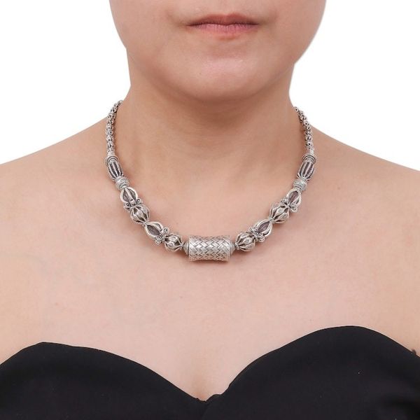 Alternate image for 950 Karen Hill Tribe Silver Bead Necklace Tribal Karen