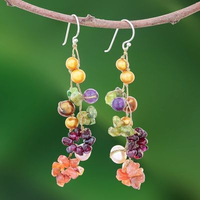 Alternate image for Handmade Multigem Dangle Earrings Tropical Symphony