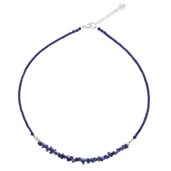 Alternate image for Lapis Lazuli and Karen Silver Beaded Necklace Natures Finest Hour