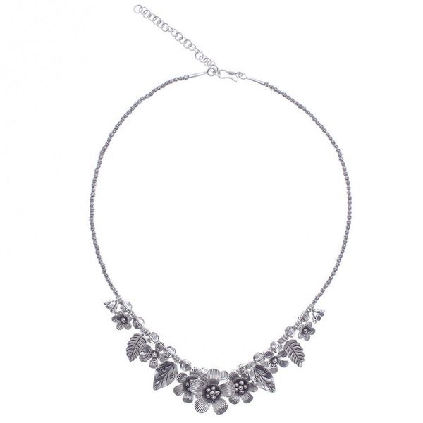 Alternate image for Silver 950 Flower Motif Pendant Necklace from Thailand Natures Miracle