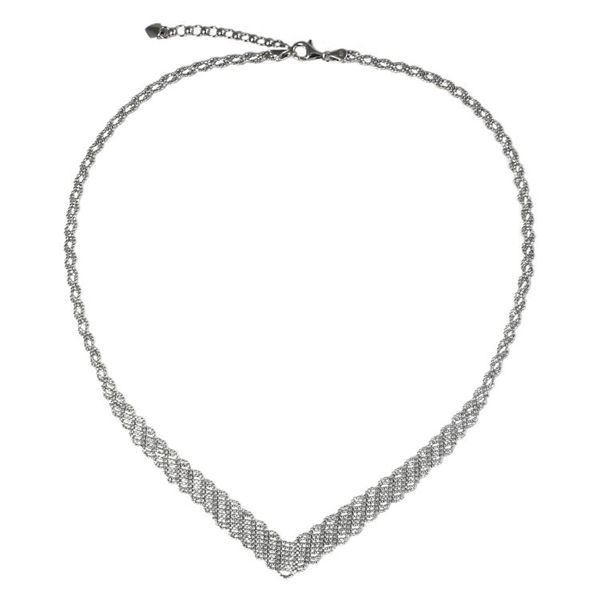 Alternate image for Artisan Made Sterling Silver Ball Chain Necklace Woven Helix