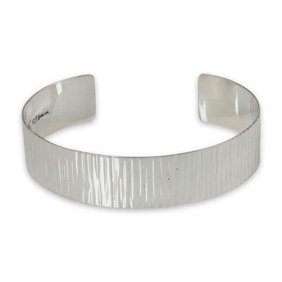 Alternate image for Sterling silver cuff bracelet Rain Lines
