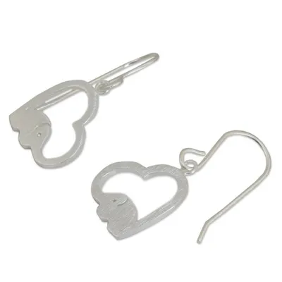 Alternate image for Sterling Silver Heart Elephant Earrings Heartfelt Elephants