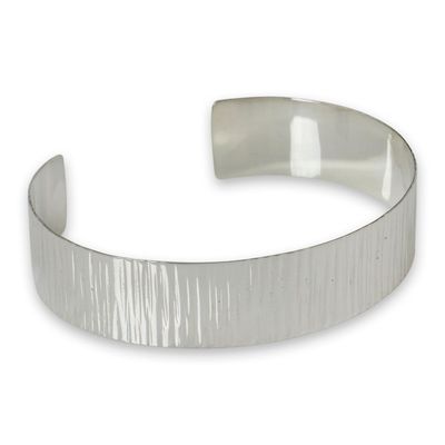 Alternate image for Sterling silver cuff bracelet Rain Lines