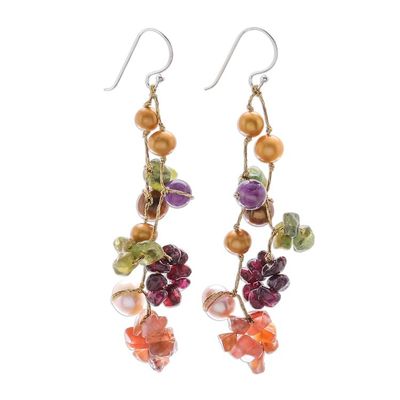Alternate image for Handmade Multigem Dangle Earrings Tropical Symphony
