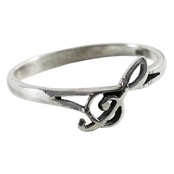 Alternate image for Sterling Silver Band Ring Musical from Thailand Timeless Melody