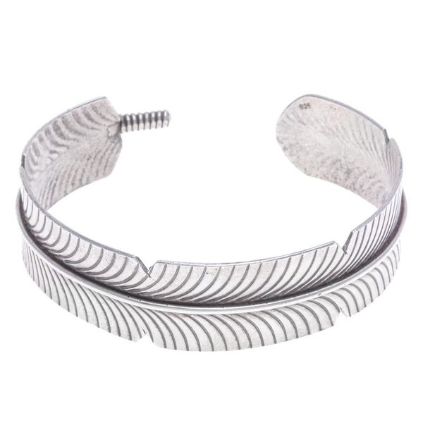 Alternate image for Feather-Themed Sterling Silver Cuff Bracelet from Thailand Freedom Plumage