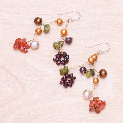 Alternate image for Handmade Multigem Dangle Earrings Tropical Symphony