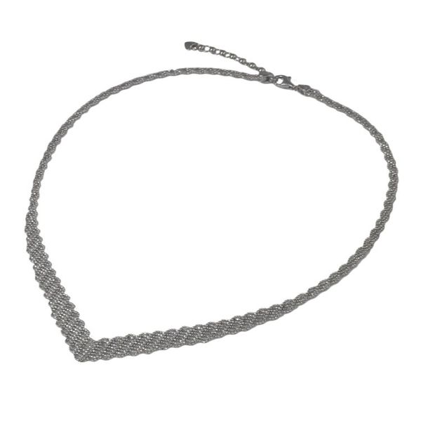 Alternate image for Artisan Made Sterling Silver Ball Chain Necklace Woven Helix