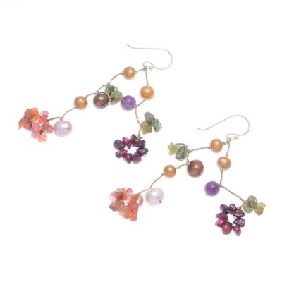 Alternate image for Handmade Multigem Dangle Earrings Tropical Symphony