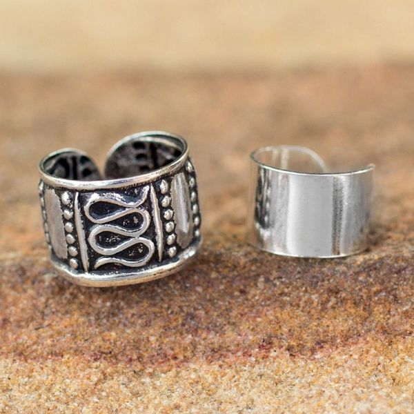 Alternate image for Sterling silver ear cuff earrings Pair Two Epochs