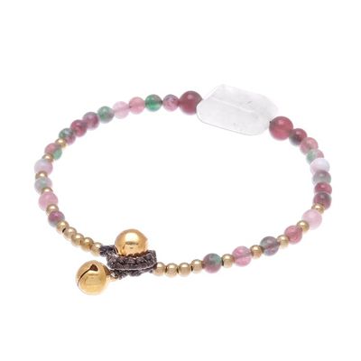 Alternate image for Rose Quartz and Agate Beaded Pendant Bracelet from Thailand Magical Day