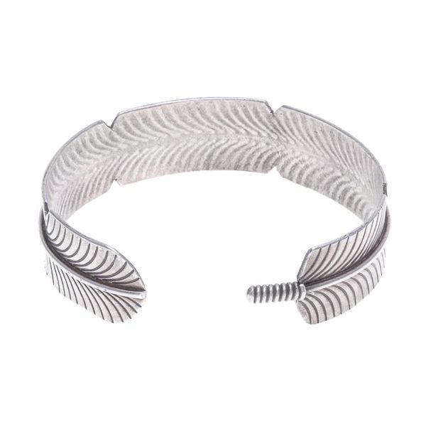 Alternate image for Feather-Themed Sterling Silver Cuff Bracelet from Thailand Freedom Plumage