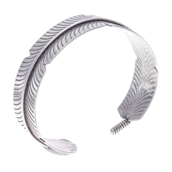 Alternate image for Feather-Themed Sterling Silver Cuff Bracelet from Thailand Freedom Plumage