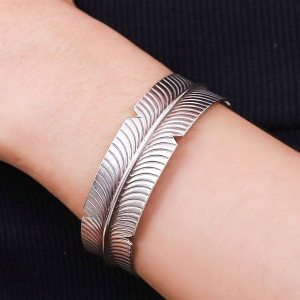 Alternate image for Feather-Themed Sterling Silver Cuff Bracelet from Thailand Freedom Plumage