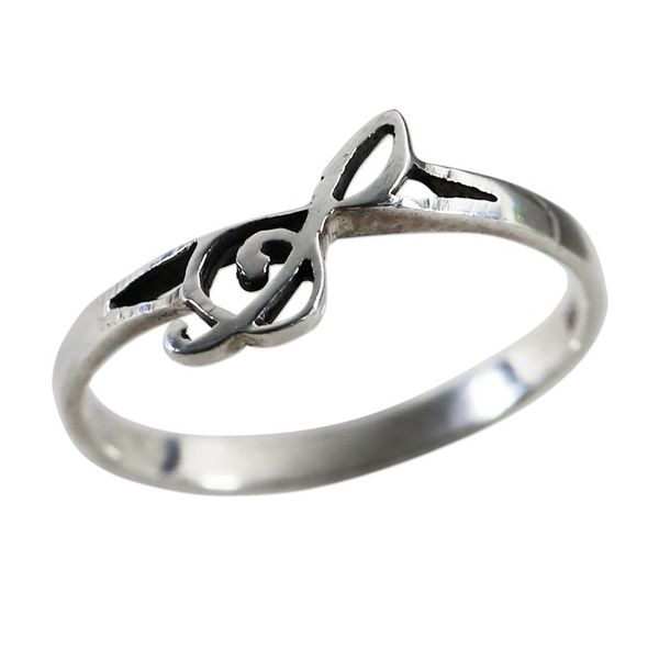 Alternate image for Sterling Silver Band Ring Musical from Thailand Timeless Melody