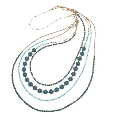 Alternate image for Beaded necklace Forest Lagoon