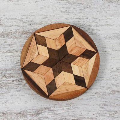 Alternate image for Star Shaped Wood Puzzle Game from Thailand Star of David