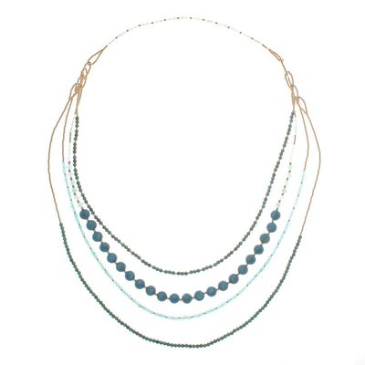 Alternate image for Beaded necklace Forest Lagoon