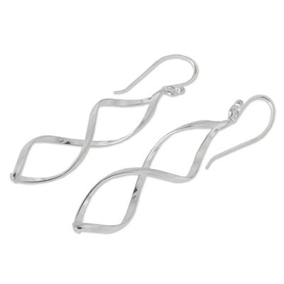 Alternate image for Modern Sterling Silver Dangle Earrings from Thailand Infinito