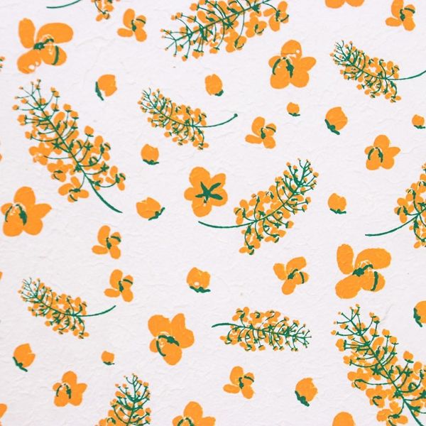 Alternate image for Handmade Eco-Friendly Floral Saa Wrapping Paper Set of 3 Blooms  Hues