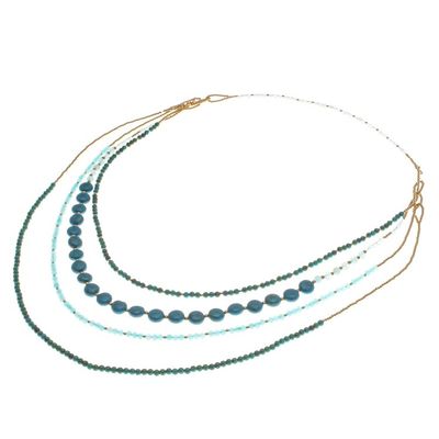 Alternate image for Beaded necklace Forest Lagoon
