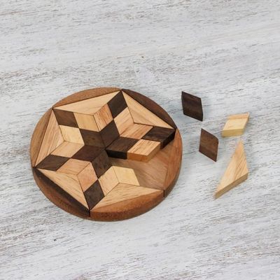 Alternate image for Star Shaped Wood Puzzle Game from Thailand Star of David