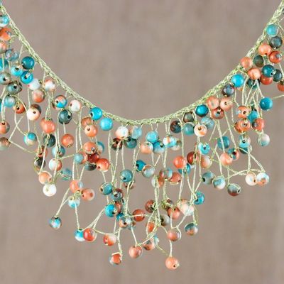 Primary image for Agate Beaded Waterfall Necklace from Thailand Fantasy Rain