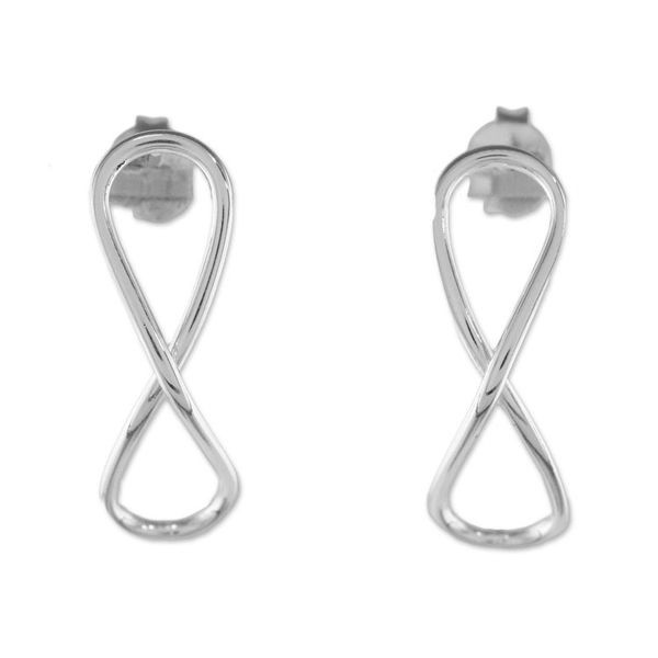 Alternate image for Sterling Silver Infinity Symbol Drop Earrings For All Time