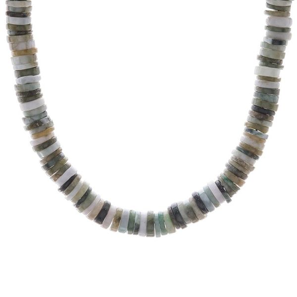 Alternate image for Jade Beaded Necklace in Green from Thailand Elegant Stones in Green