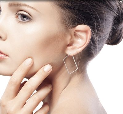 Alternate image for Artisan Crafted Sterling Silver Earrings Minimalist Square