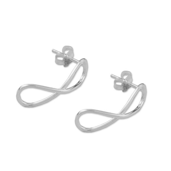 Alternate image for Sterling Silver Infinity Symbol Drop Earrings For All Time