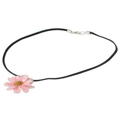 Alternate image for Hand Made Thai Natural Flower Necklace World of Pink