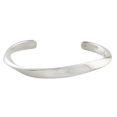 Alternate image for Wavy Sterling Silver Cuff Bracelet from Thailand Space Wave