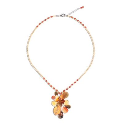 Alternate image for Multi-Gemstone Beaded Cluster Pendant Necklace from Thailand Fascinating Cluster