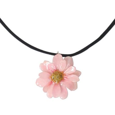 Alternate image for Hand Made Thai Natural Flower Necklace World of Pink
