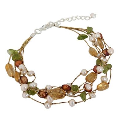 Alternate image for Pearl and Citrine Beaded Bracelet Spring Awakening