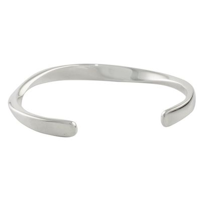 Alternate image for Wavy Sterling Silver Cuff Bracelet from Thailand Space Wave