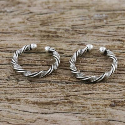 Primary image for Twisting Sterling Silver Ear Cuffs from Thailand Stylish Twist