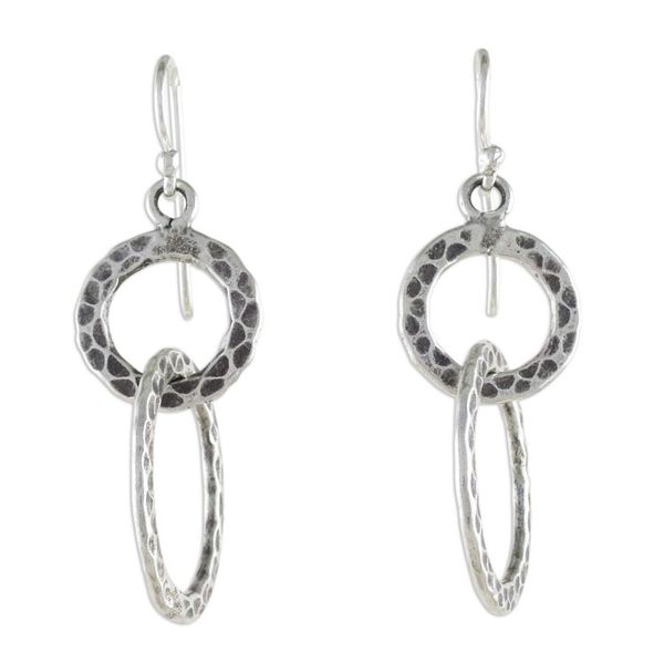 Alternate image for Linked Sterling Silver Dangle Earrings from Thailand Smiths Links