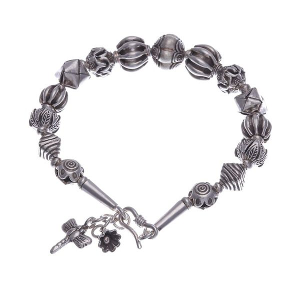 Alternate image for Hill Tribe-Themed Silver Beaded Charm Bracelet Souls from the Forest
