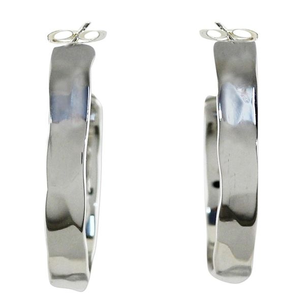 Alternate image for Modern Thai 925 Sterling Silver Half-Hoop Earrings Contemporary Woman